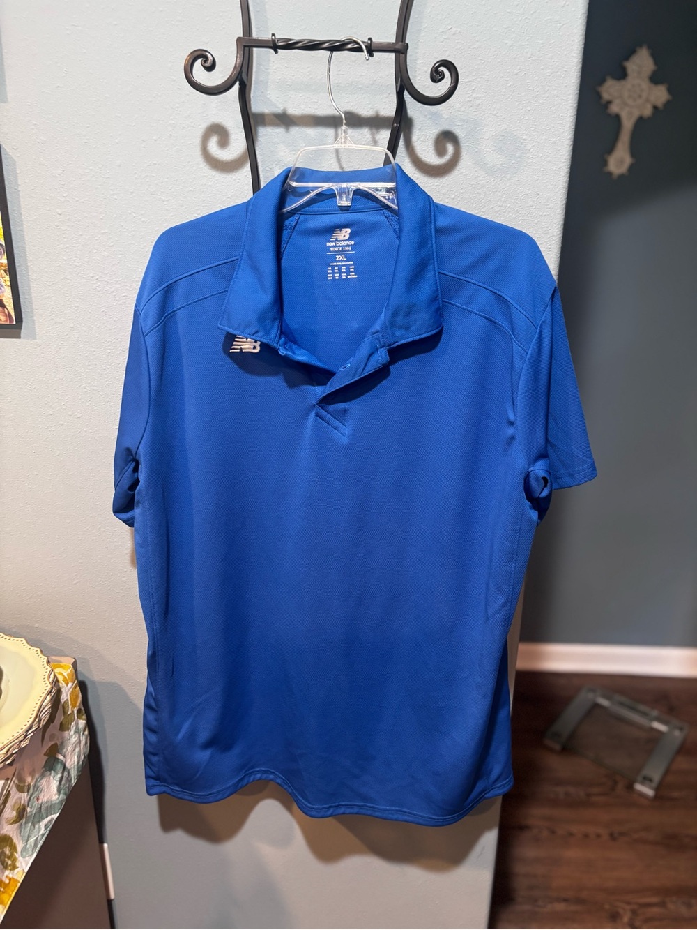 New Balance Men's Royal Blue Performance Polo Shirt 2Xl